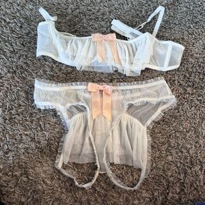 sheer bra + panty set